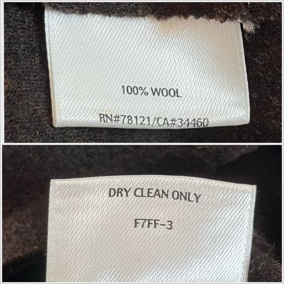 Eileen Fisher Brown Wool Lagenlook Boxy Coat // Size XL - Picture 4 of 8